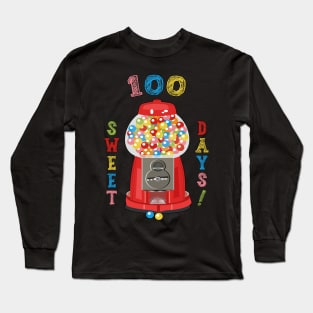 100 Days of School Gumball Machine for Kids or Teachers Long Sleeve T-Shirt